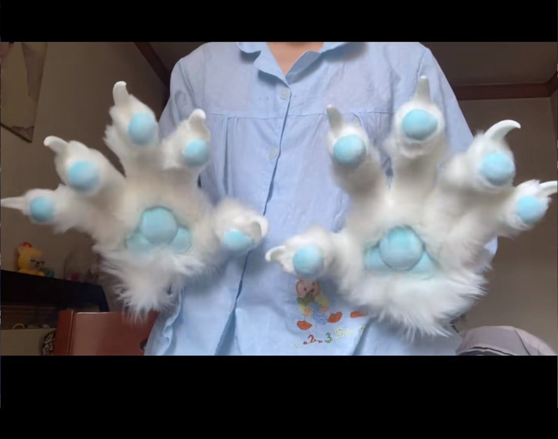 Furry Fleece paws Handcrafte fursuit nais pad fursuit  customizable