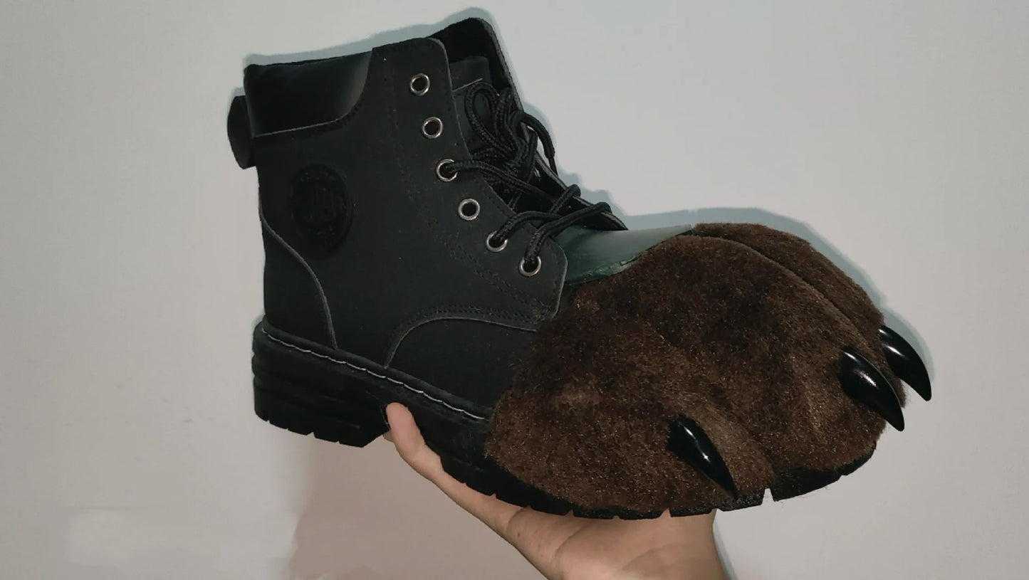 Black leather shoes, brown paws, black nails. Pawshoes can be customized in various color  fursuit  furry